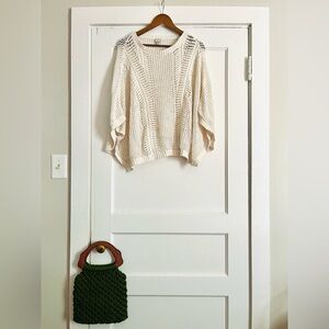 Knit poncho shirt